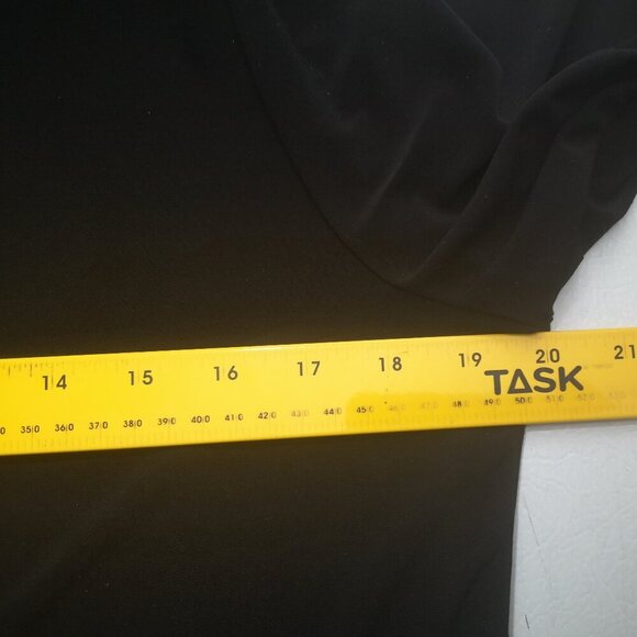 Anne Klein Ladies Size Medium Black with Grey Accents Long Sleeve Top - Picture 10 of 12